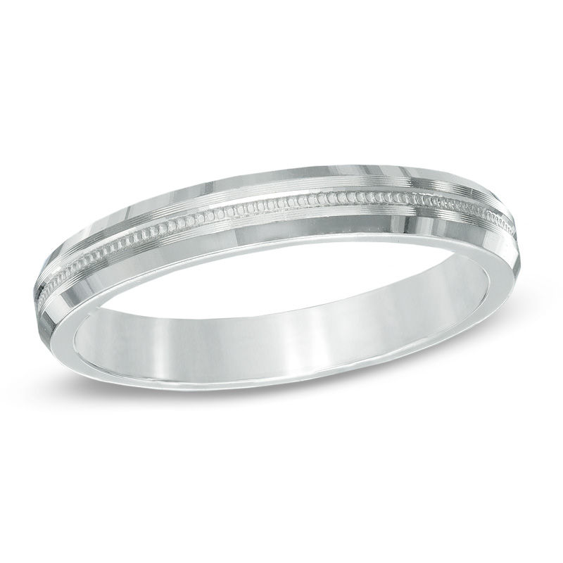 Previously Owned - Men's 3.0mm Wedding Band in 10K White Gold