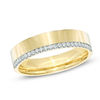 Thumbnail Image 1 of Previously Owned - 0.10 CT. T.W. Diamond Edge Anniversary Band in 10K Gold