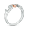 Thumbnail Image 2 of Previously Owned - Love and Pride™ 0.20 CT. T.W. Diamond "LOVE" Anniversary Ring in 10K Two-Tone Gold