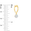 Thumbnail Image 2 of Previously Owned - 0.25 CT. T.W. Composite Diamond Drop Hoop Earrings in 10K Gold