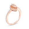 Thumbnail Image 1 of Previously Owned - Marquise Morganite and 0.15 CT. T.W. Diamond Frame Ring in 10K Rose Gold