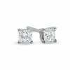 Thumbnail Image 1 of Previously Owned - 0.10 CT. T.W.   Princess-Cut Diamond Stud Earrings in 14K White Gold (I/I2)