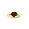 Thumbnail Image 0 of Previously Owned - Heart-Shaped Garnet and Diamond Accent Ring in 10K Gold