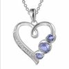 Previously Owned - Tanzanite and Diamond Accent Heart Pendant in Sterling Silver