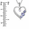 Thumbnail Image 1 of Previously Owned - Tanzanite and Diamond Accent Heart Pendant in Sterling Silver