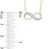 Previously Owned - 0.10 CT. T.W. Diamond Sideways Infinity Necklace in 10K Gold