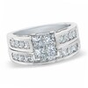 Thumbnail Image 0 of Previously Owned - 1.00 CT. T.W. Quad Princess-Cut Diamond Bridal Set in 14K White Gold