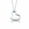 Thumbnail Image 1 of Previously Owned - Floating Heart Pendant in 10K White Gold