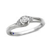 Thumbnail Image 0 of Previously Owned - Cherished Promise Collection™ 0.16 CT. T.W. Diamond Tri-Sides Ring in Sterling Silver