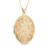 Thumbnail Image 0 of Previously Owned - Oval Feather Locket Pendant in 10K Gold