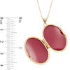 Thumbnail Image 2 of Previously Owned - Oval Feather Locket Pendant in 10K Gold