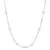 Previously Owned-4.5-5.0mm Freshwater Cultured Pearl Station Necklace in Sterling Silver