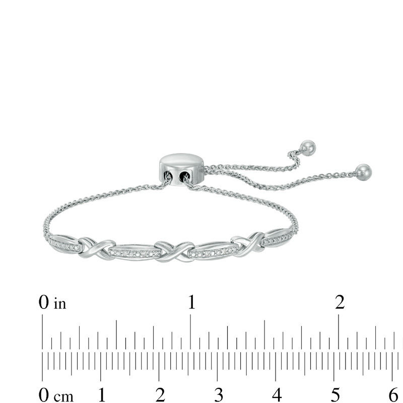 Main Image 3 of Previously Owned - Diamond Accent Three Piece Bolo Bracelet Set in Sterling Silver - 9.0"