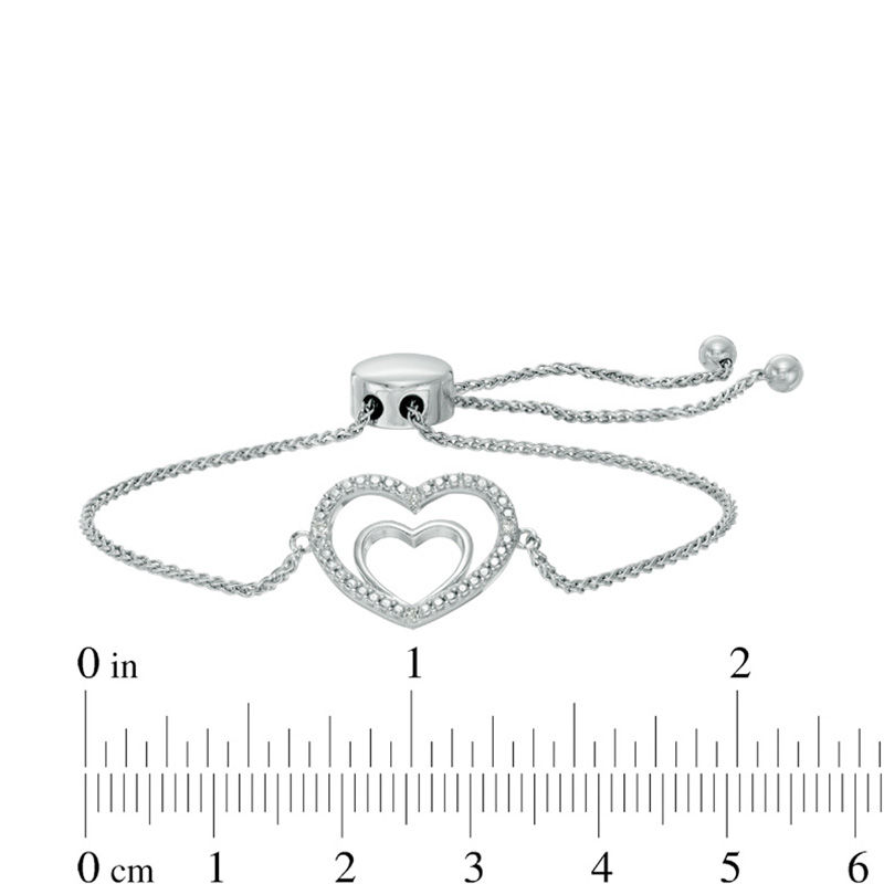 Main Image 4 of Previously Owned - Diamond Accent Three Piece Bolo Bracelet Set in Sterling Silver - 9.0"