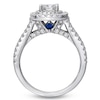 Thumbnail Image 2 of Previously Owned - Vera Wang Love Collection 1.45 CT. T.W. Princess-Cut Diamond Frame Split Shank Ring in 14K White Gold