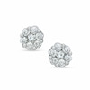 Thumbnail Image 1 of Previously Owned - 1.00 CT. T.W. Diamond Cluster Stud Earrings in 14K White Gold