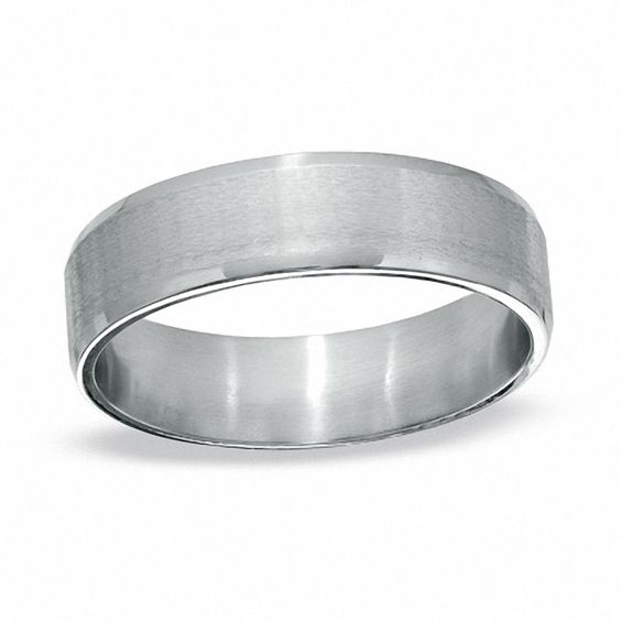 Previously Owned - Men's Satin Wedding Band in Stainless Steel Previously Owned - Men's Satin Wedding Band in Stainless Steel