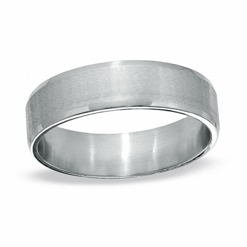 Previously Owned - Men's Satin Wedding Band in Stainless Steel
