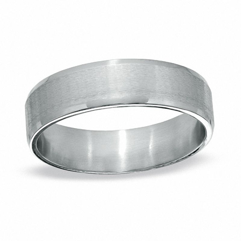 Main Image 1 of Previously Owned - Satin Wedding Band in Stainless Steel