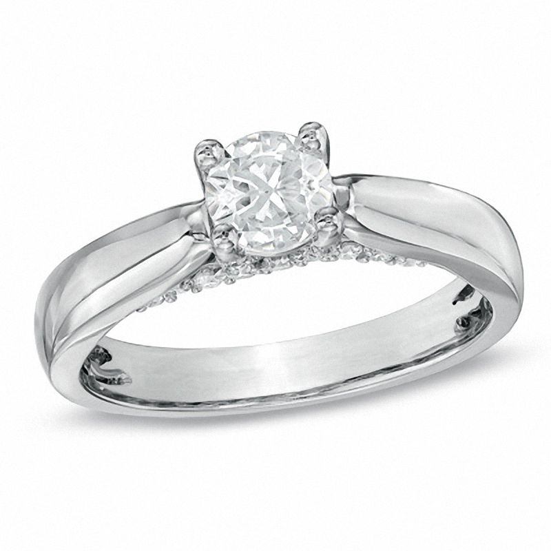 Previously Owned - 0.75 CT. T.W. Diamond Engagement Ring 14K White Gold