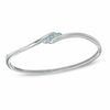 Thumbnail Image 1 of Previously Owned - Blue Topaz Bypass Bangle in Sterling Silver