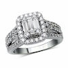 Thumbnail Image 1 of Previously Owned - 1.25 CT. T.W. Baguette and Round Diamond Frame Engagement Ring in 14K White Gold