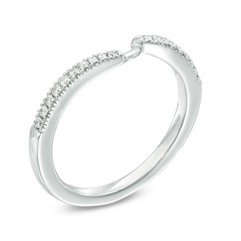 Main Image 2 of Previously Owned - Ever Us™ 0.12 CT. T.W. Diamond Contour Band in 14K White Gold