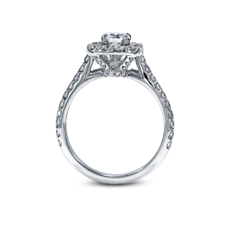 Previously Owned - Neil Lane Bridal® Collection 1.15 CT. T.W. Diamond Frame Engagement Ring in 14K White Gold