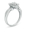 Thumbnail Image 1 of Previously Owned - 0.50 CT. T.W. Diamond Square Frame Twist Shank Ring in 10K White Gold