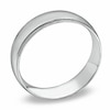 Thumbnail Image 1 of Previously Owned - Men's 6.0mm Comfort Fit 14K White Gold Milgrain Wedding Band