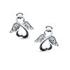 Thumbnail Image 0 of Previously Owned - Open Hearts by Jane Seymour™ Diamond Accent Wings and Halo Stud Earrings in Sterling Silver
