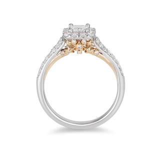 Previously Owned - Enchanted Disney Tinker Bell 0.75 CT. T.W. Princess-Cut Diamond Engagement Ring in 14K Two-Tone Gold