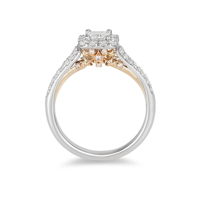 Previously Owned - Enchanted Disney Tinker Bell 0.75 CT. T.W. Princess-Cut Diamond Engagement Ring in 14K Two-Tone Gold