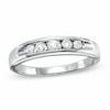 Thumbnail Image 0 of Previously Owned - Ladies' 0.25 CT. T. W. Diamond Graduated Five Stone Wedding Band in 14K White Gold