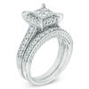 Thumbnail Image 2 of Previously Owned - 1.50 CT. T.W. Quad Princess-Cut Diamond Frame Bridal Set in 14K White Gold