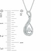 Thumbnail Image 2 of Previously Owned - 0.10 CT. Diamond Abstract Teardrop Pendant in Sterling Silver (I/I2)
