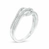 Thumbnail Image 2 of Previously Owned - 0.20 CT. T.W. Diamond Split Waves Ring in Sterling Silver