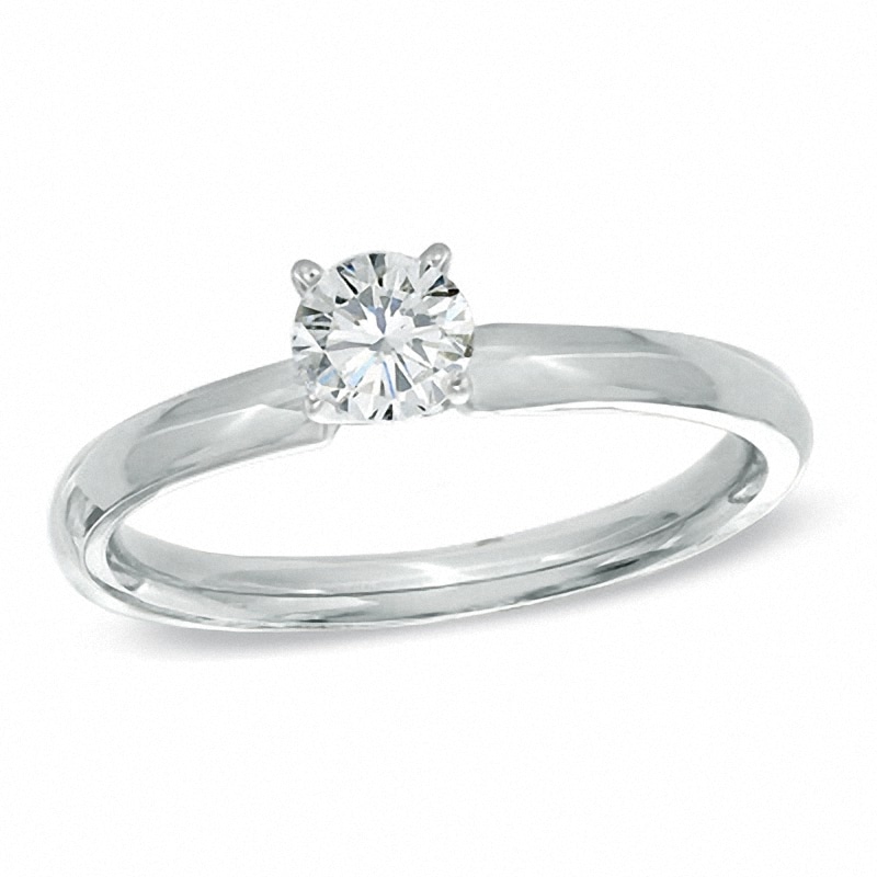 Previously Owned - 0.70 CT. Prestige® Diamond Solitaire Engagement Ring in 14K White Gold (J/I1)