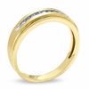 Thumbnail Image 1 of Previously Owned - Men's 0.10 CT. T.W. Diamond Wedding Band in 10K Gold