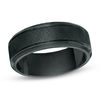 Thumbnail Image 0 of Previously Owned -  Men's 8.0mm Etched Black IP Comfort Fit Wedding Band in Tantalum - Size 10