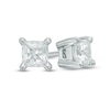 Thumbnail Image 1 of Previously Owned - 0.70 CT. T.W.  Princess-Cut Diamond Solitaire Stud Earrings in 14K White Gold (I/I2)