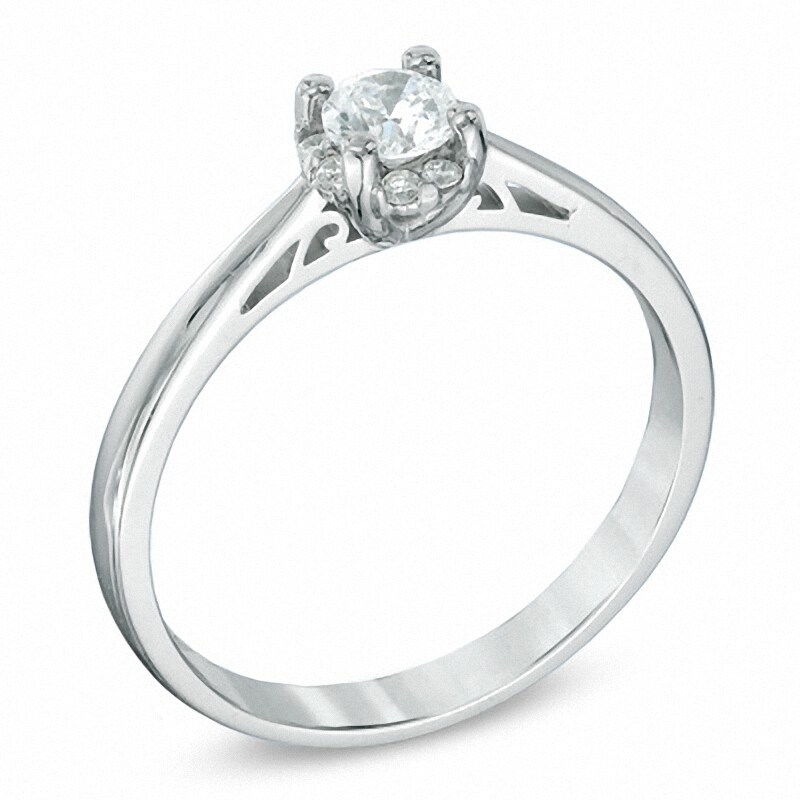 Previously Owned - 0.33 CT. T.W.  Diamond Engagement Ring in 14K White Gold