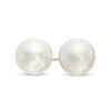 Thumbnail Image 1 of Previously Owned-7.5-8.0mm Akoya Cultured Pearl Stud Earrings in 14K Gold