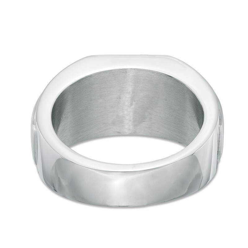Previously Owned - Two-Tone Carbon Fiber Ring in Stainless Steel