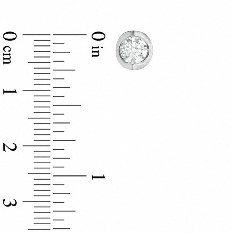 Previously Owned - 0.20 CT. T.W.  Canadian Diamond Tension-Set Earrings in 14K White Gold (I/I2)