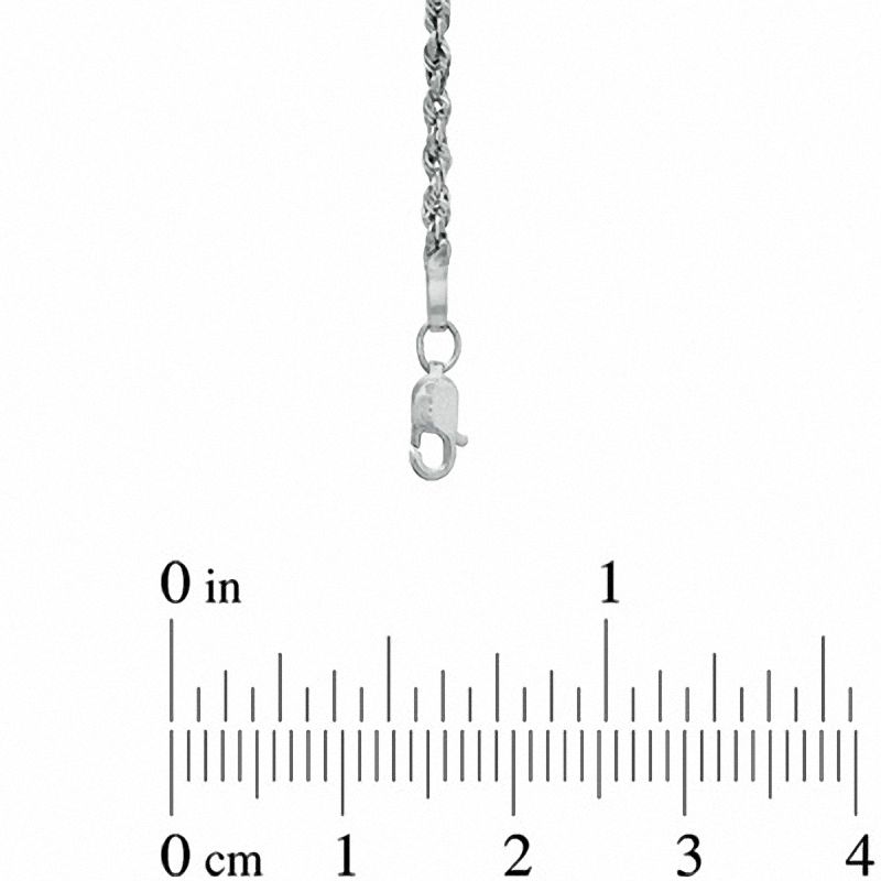 Previously Owned - 2.5mm Hollow Glitter Rope Chain Necklace in 10K White Gold - 18"