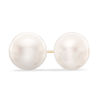 Thumbnail Image 1 of Previously Owned-9.0-10.0mm Freshwater Cultured Pearl Stud Earrings in 14K Gold