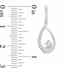 Thumbnail Image 2 of Previously Owned - 0.065 CT. T.W. Diamond Cradle Drop Earrings in Sterling Silver