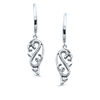 Thumbnail Image 1 of Previously Owned - Open Hearts by Jane Seymour™ Diamond Accent Single Wing Drop Earrings in Sterling Silver