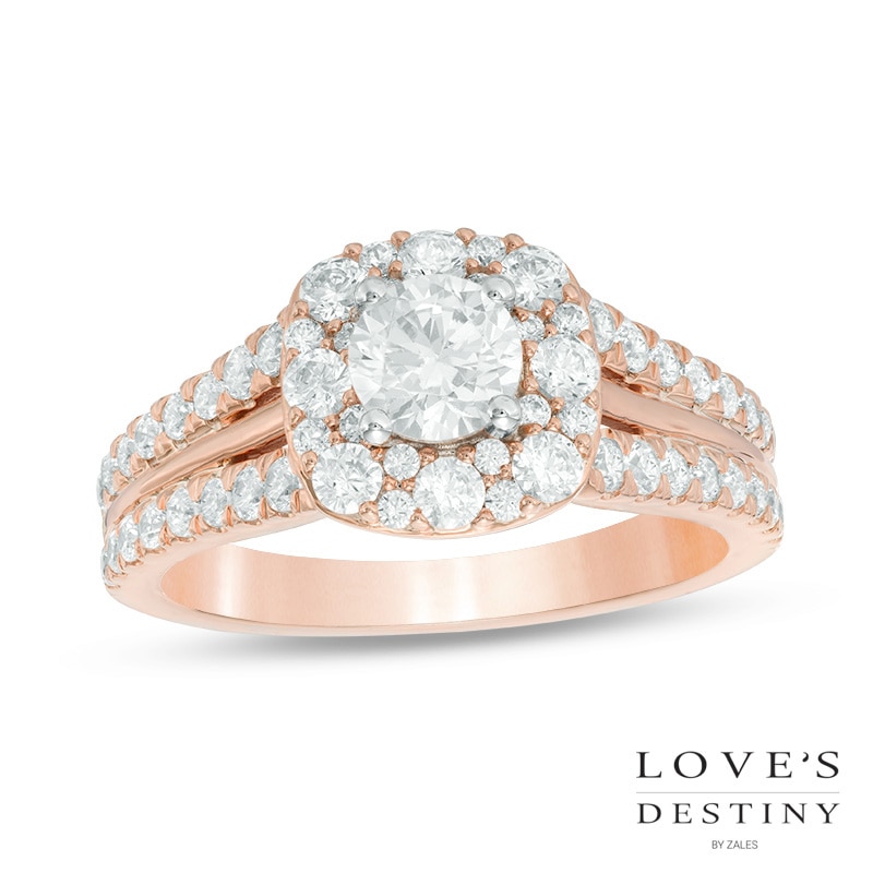 Main Image 1 of Previously Owned - Love's Destiny by Peoples 1.50 CT. T.W. Diamond Engagement Ring in 14K Two-Tone Gold